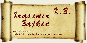 Krasimir Bajkić vizit kartica